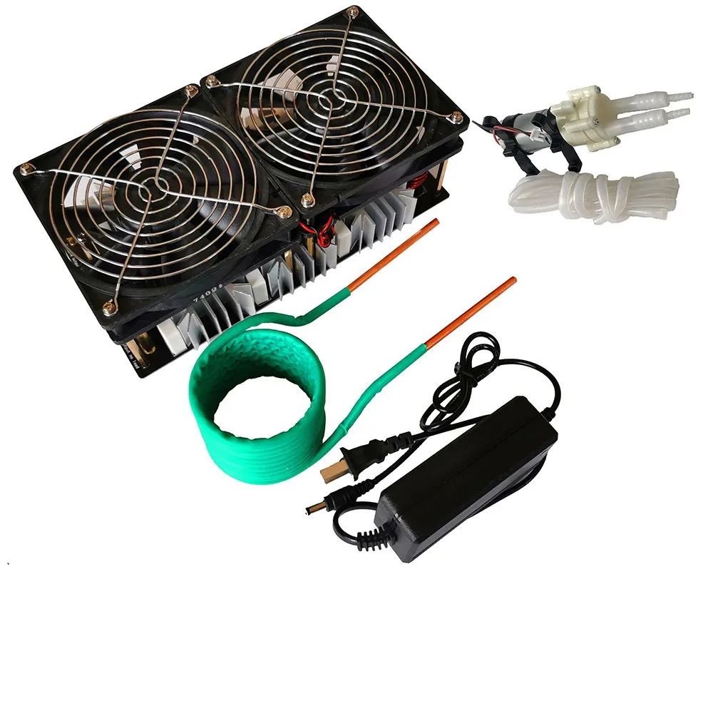 FREE SHIPPING 2500W ZVS Induction Heater Induction Heating PCB Board Heating Machine Melted Metal + Coil+ Crucible+Power Supply