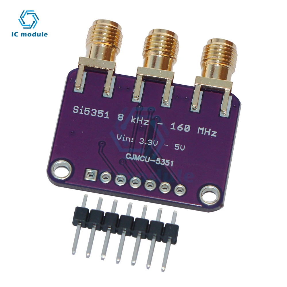 

Si5351 I2C Clock Generator Breakout Board Module Signal Generator Clock 8KHz-160MHz