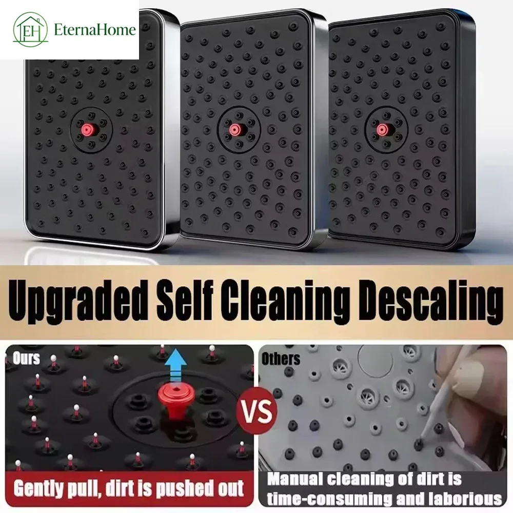 Upgraded Self-Cleaning Descaling Ceiling Mounted Rain Shower Head, 25.5CM/30CM Large Panel High Pressure Large Flow for Bathroom