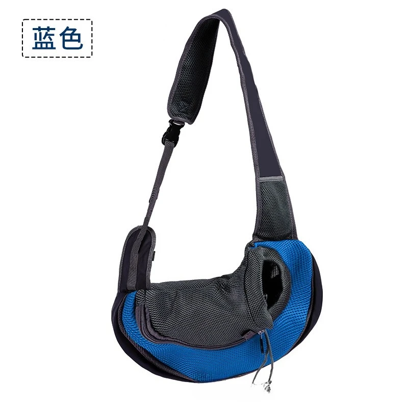 Shoulder cat bag pet bag cat and dog travel, portable oblique shoulder bag, breathable mesh pet backpack