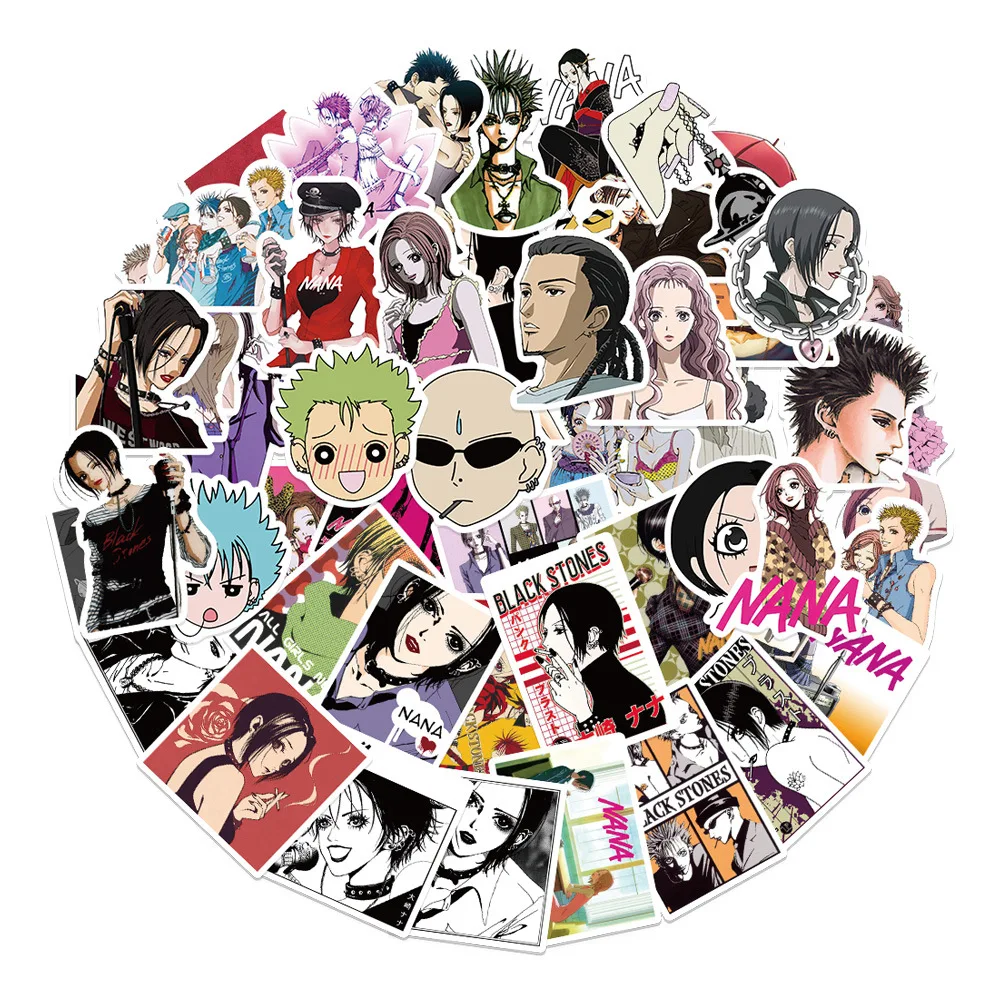 50pcs Anime Girl NANA Series Stickers Suitable for Motorcycle Luggage Waterproof DIY Sticker Toys