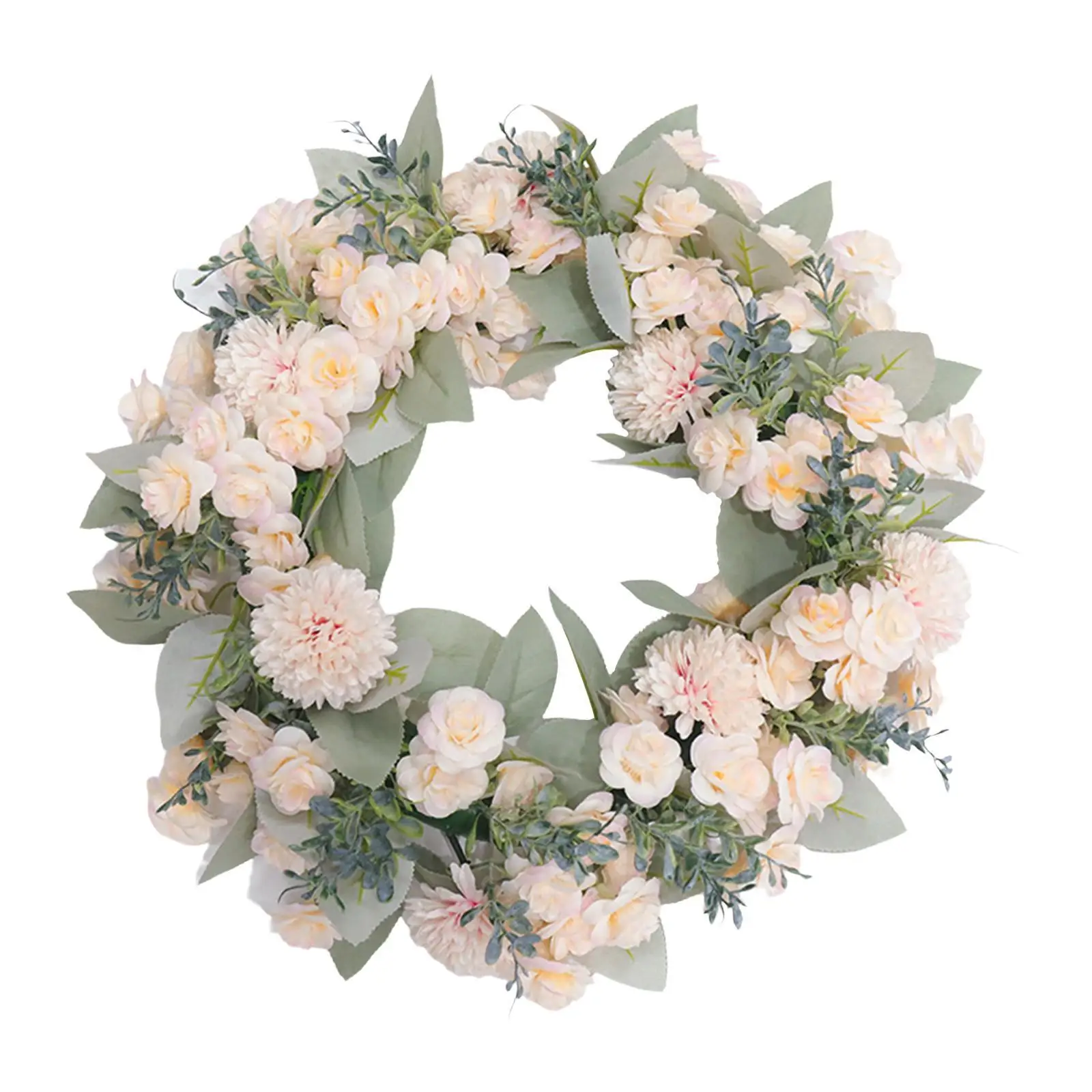 Floral Wreath Hanging Ornaments Front Door Wreath for Outdoor Photo Props