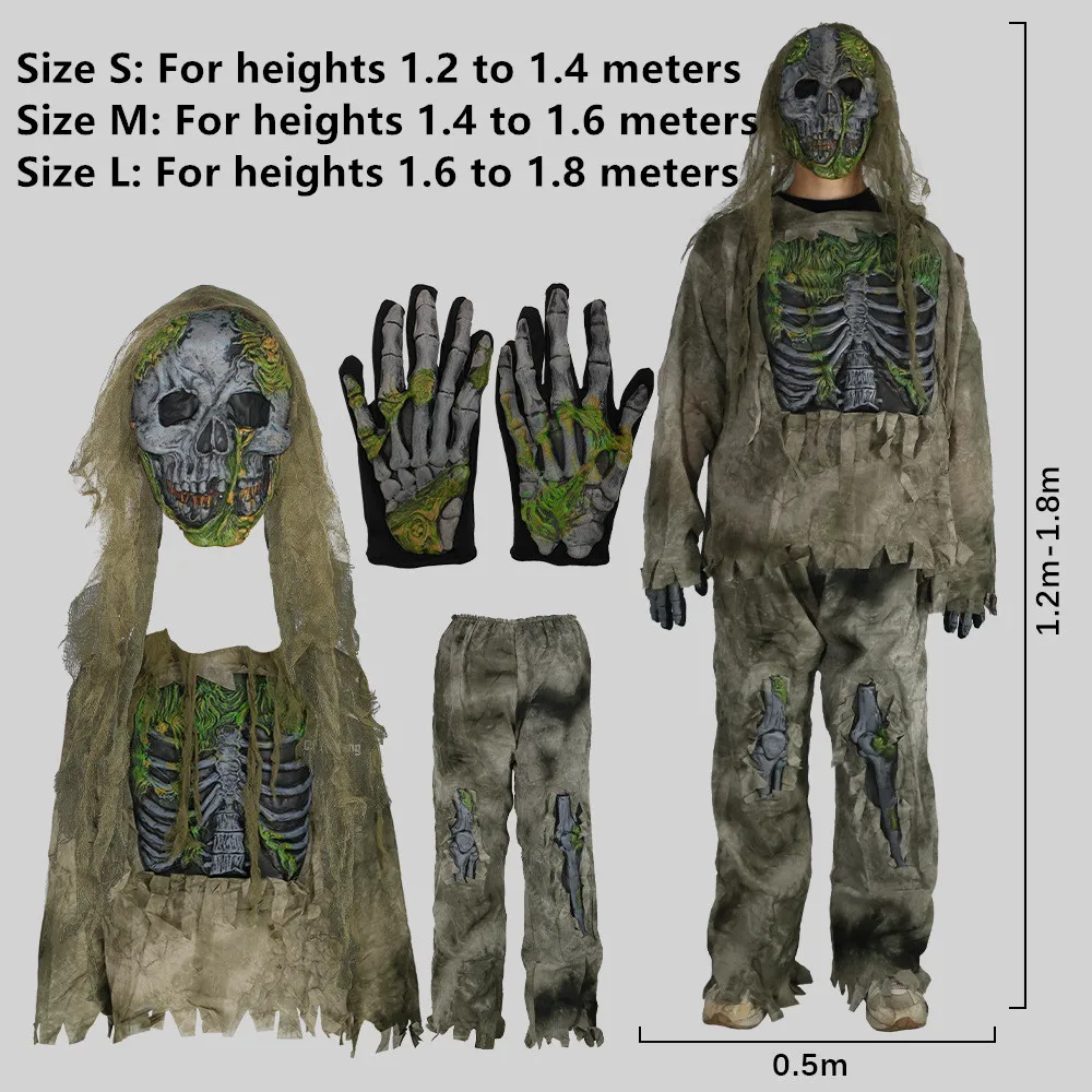 Déguisement Squelette Zombie Monstre – photo 1