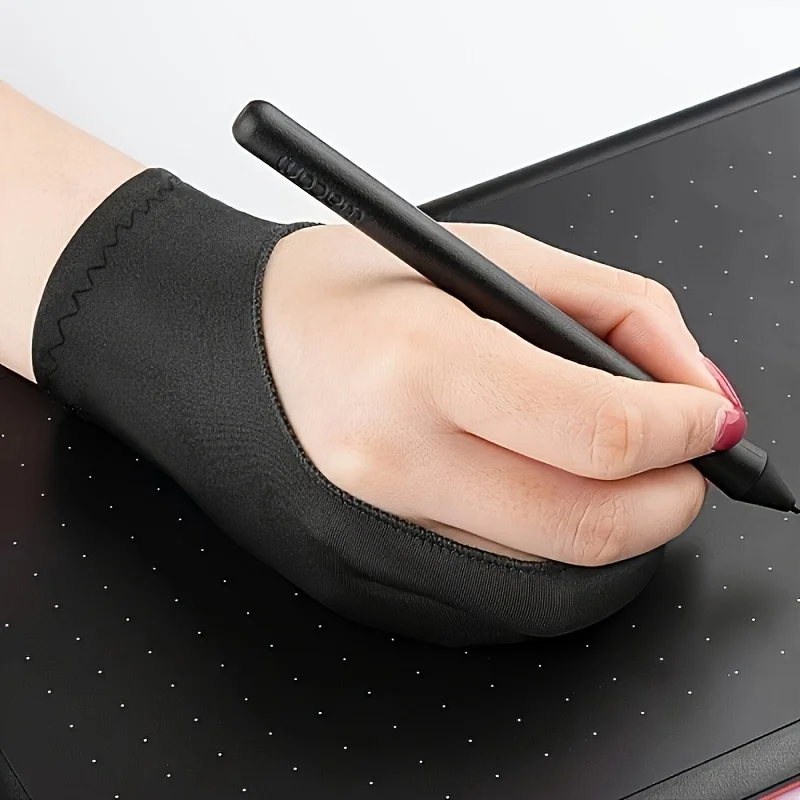 قفازات الرسم، اللوحة المضادة للحشف، المضادة للتآكل، المضادة للتعرق ومكافحة القذرة رسم زيتي فن بإصبعين #2