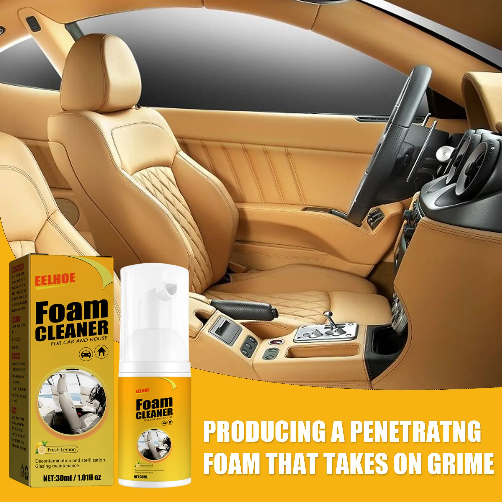 30/100/150ML Multi-Puoam Cleaner Spray Cleaning Agent Automoive Car Interior Home Foam Cleaner Home Cleaning Foam Spray Cleaner