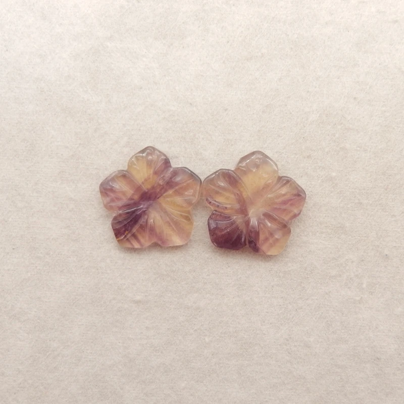 

Натуральный камень флюорит резной цветок серьги бусины модные ювелирные аксессуары для женщин 25x25x4 мм 10,1 г