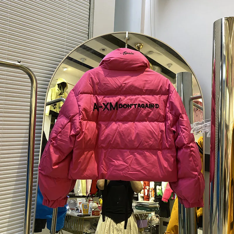 Letters Witte Eendendons Vrouwen Jas 2023 Nieuwe Winter Dikker Donsjacks Vrouwen Stand Kraag Hoge Kwaliteit Vrouwen Donsjacks H563