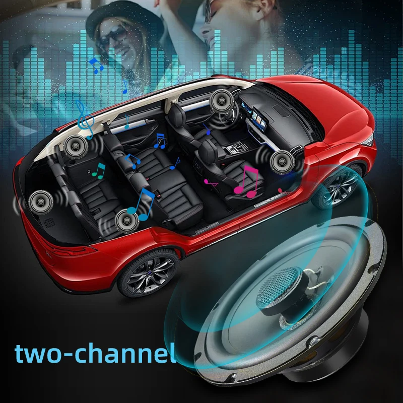 

Parlantes Para Auto Midrange 6.5-Inch Coaxial Speaker Horn Max 100 Watts Bocinas Musical Horn for Car Subwoofer