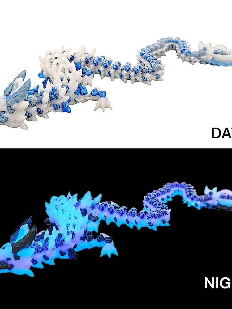 Oeil simulé 3D imprimé Dragon chinois Laser 3D imprimé Diceratops Dragon moulage tout-en-un Flexible