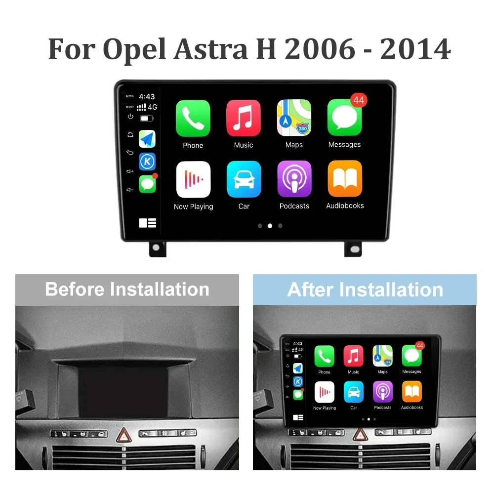 Android14 Radio Carplay Multimedia Narigation For Opel Astra H 2006-2014 Auto Mirror Link Car Player DSP IPS No DVD WIFI