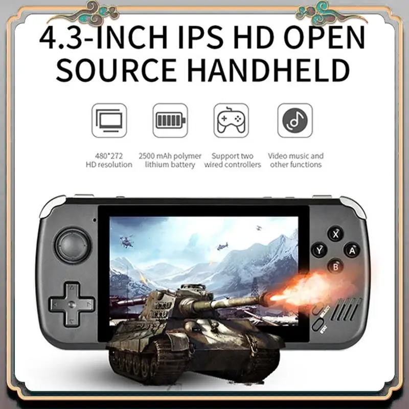 

X39pro Retro Video Game Console 32GB 4.5 Inch Screen Support 2-Player Games Handheld Gamepad Children Gifts Easy To Use B