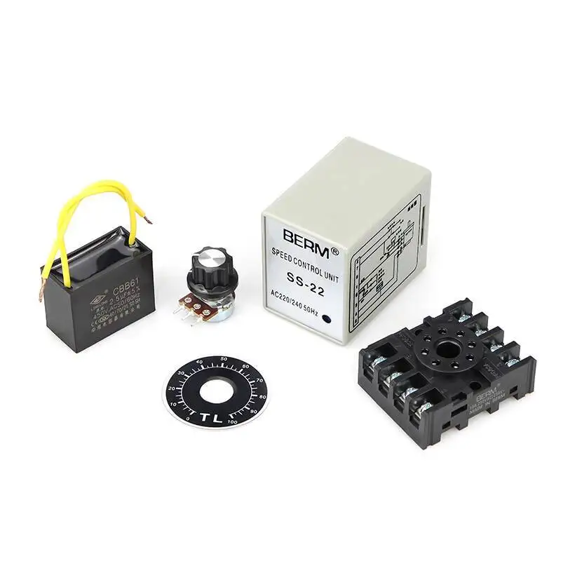 

SS-22 Регулятор скорости двигателя Однофазный съемный регулятор скорости переменного тока 220 В Контроллер скорости