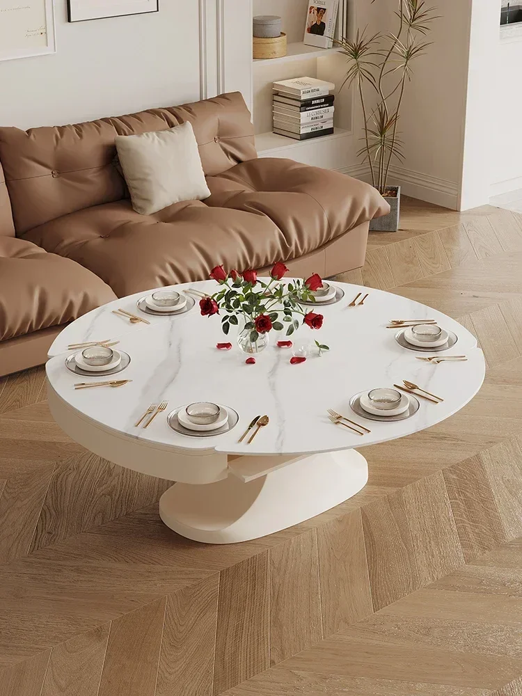 m for Electric Lifting Coffee Table Dual-Purpose round Stone Plate Household Tea Table m