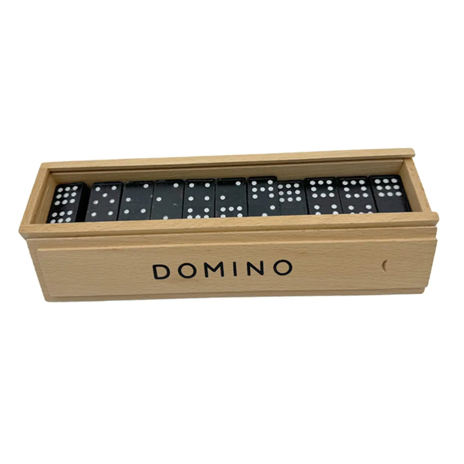 Double Nine Domino Set Fun and Engaging Table Game with Wood Case, Classic Board Game for Traveling Trips New Year Present