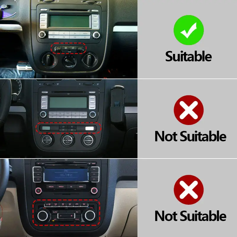 Car Interior Center CD Adjust Panel Trim Accessories For VW Jetta V 2006-2010 Golf V MK5 R32 GTI Plus Variant 2004 2005-2009 - view 3