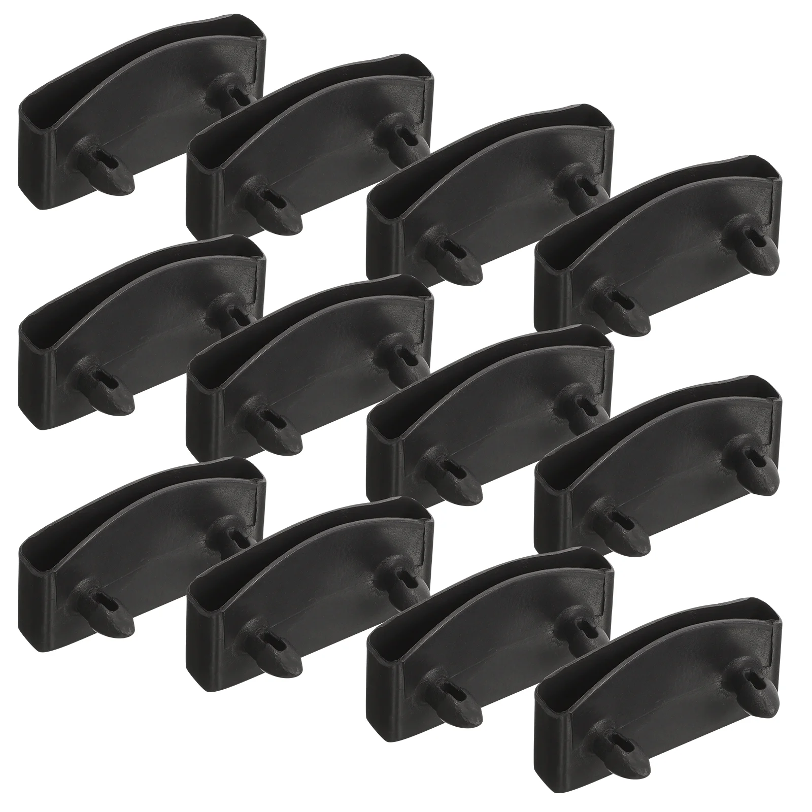 

20 Pcs Bed Frames Sofa Board Mounting Buckle Slat Holders Center Bracket Cover Plastic End Caps Black Replacement Parts