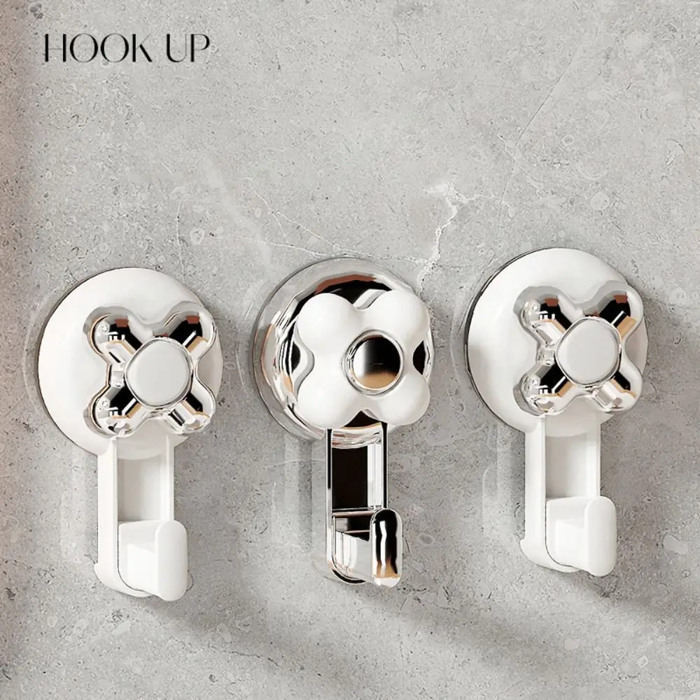 4 Pcs Strong Suction Cup Suction Cup Hook Light Luxury Removable Multi-Purpose Hook Home Decoration Accessories Wall Mount Hook