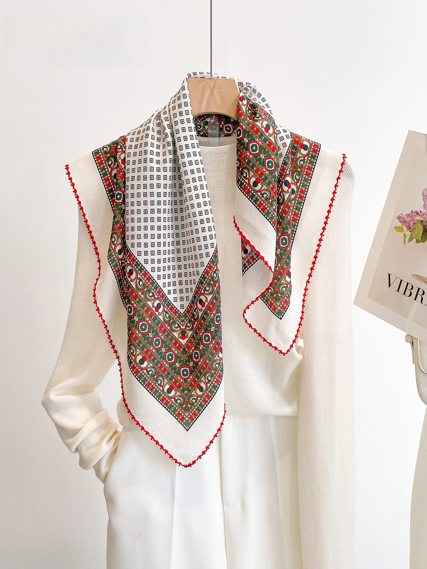 ele-silk-square-scarf-women's-2026-spring-summer-new-sle-decorative-ne-scarf-silk-awl-wrap-geometric-pattern