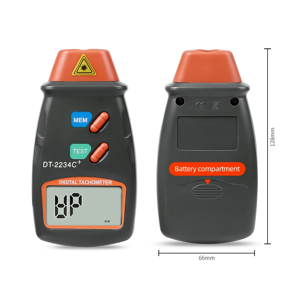 Dt2234C + Digital Laser Tachometer Hour Meter Non-Contact 2.5Rpm-99999Rpm Lcd Display Speed Meter Dt2234C Tester Speed Rpm Meter