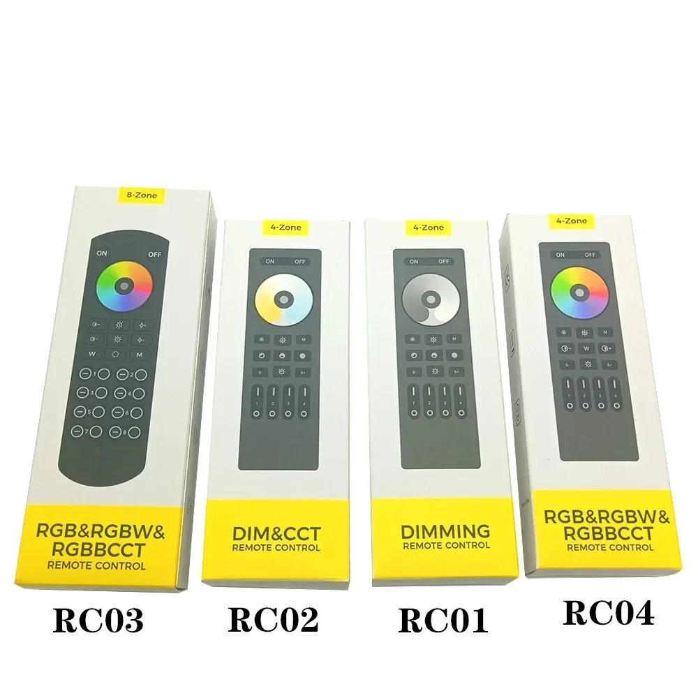 2.4GHz RF Dim CCT RGBWW RGB+CCT 4-Zone Remote LED Strip Controller For C01-05RF C01-05W C01-05Z WB5 Milight LED Controller