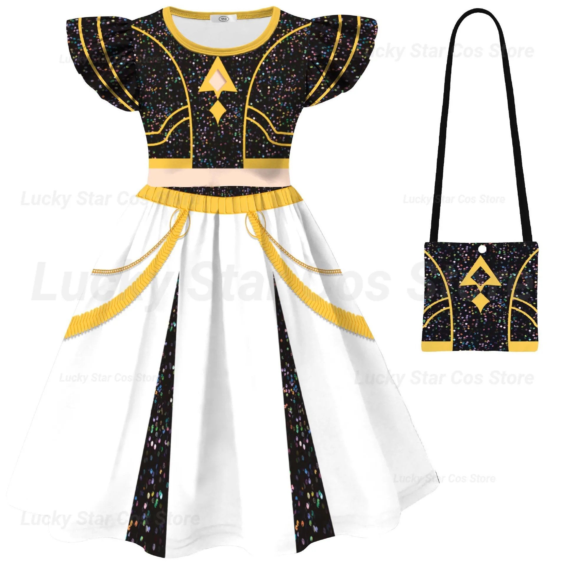 Children Fly Sleeve Casual Dress  Girls K-POP  Cosplay  Princess Dresses   Fashionable trend dress Birthday Vestidos Gift