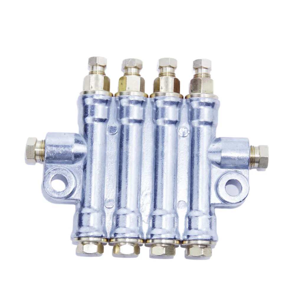 zinc Alloy 2/3/4/5/6/7 Ways Volumetric Grease Oil Distributor Valve Manifold Block M8x1/M10x1 for cnc machine Lubrication System