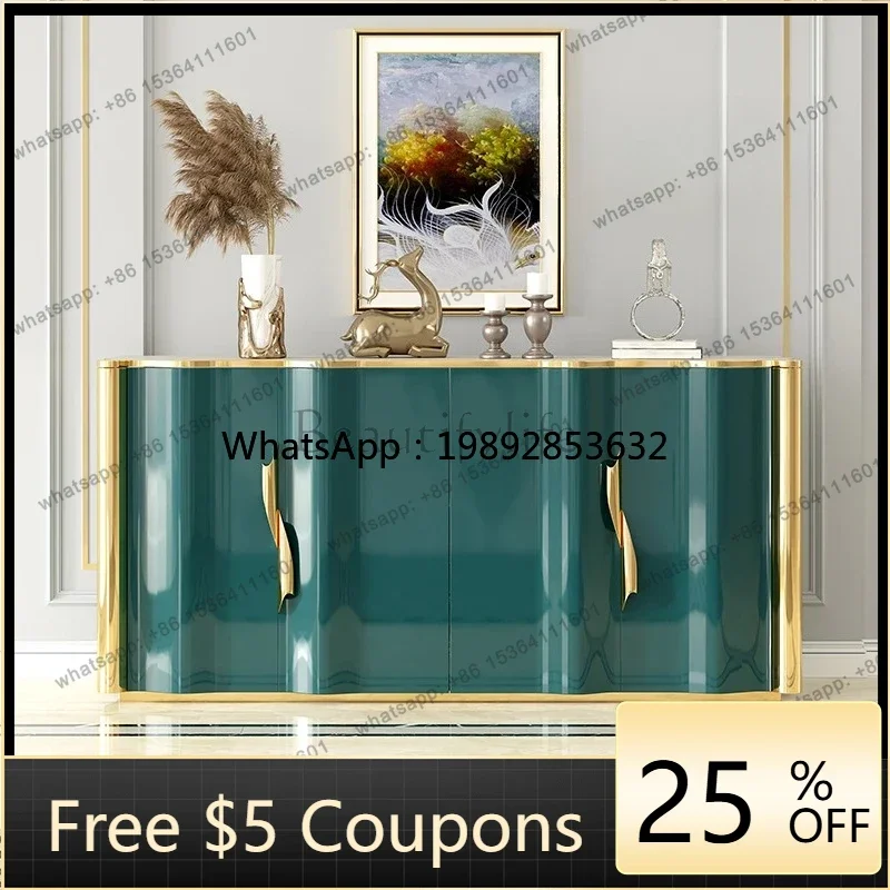FF Light luxury door cabinet entry foyer decorative cabinet creative floor against the wall side cabinet baking paint