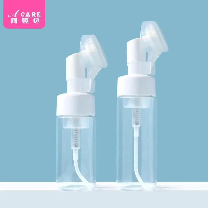 

Bubble Bottle/Mousse A1-Foam Bottle Silicone Head Face Brush Bubble Bottle Press Type Facial Cleanser Portable
