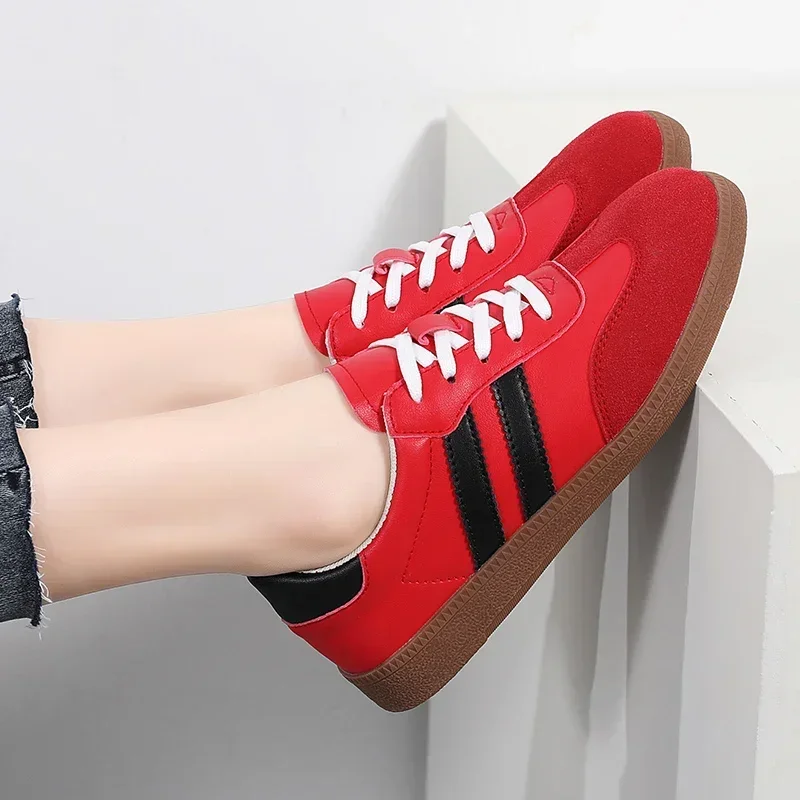 Women Sneakers Fashion Shoes Spring Trend Casual Flats Sneakers Female New Fashion Comfort White Vulcanized Platform Shoes 2024