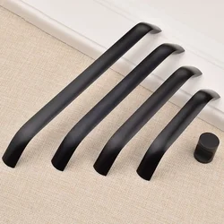 Black Cabinet Knobs Aluminium Alloy Kitchen Cabinet Handles Drawer Knobs Pulls Black Furniture Handle Cabinet Hardware