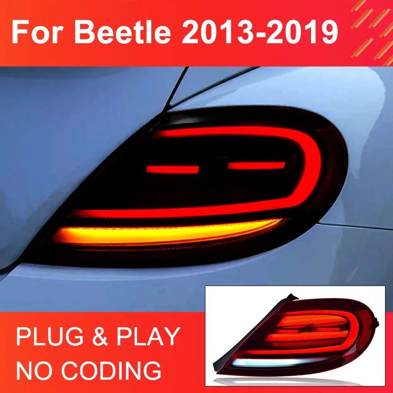 

Автомобильные фары для Beetle 2013-2020 _ задний свет в сборе Plug and Play с задней анимацией, динамическая подсветка, задние фонари