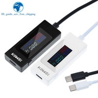 TZT 4-30V 6.5A Voltage Type-C USB-C Tester Current Meter Timing Ammeter Digital Monitor USB Charger Tester Power Meter KWS-065C