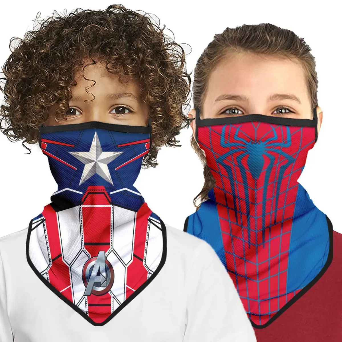 

Marvel sunscreen face towel, Spiderman cartoon, breathable and comfortable, sports cycling, hanging ears, windproof neck scarf