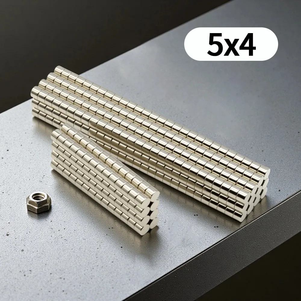 5x4mm Round Neodymium Disc Magnets Small Strong N35 NdFeB Magnets for Fridge DIY Craft Office & Tool Storage