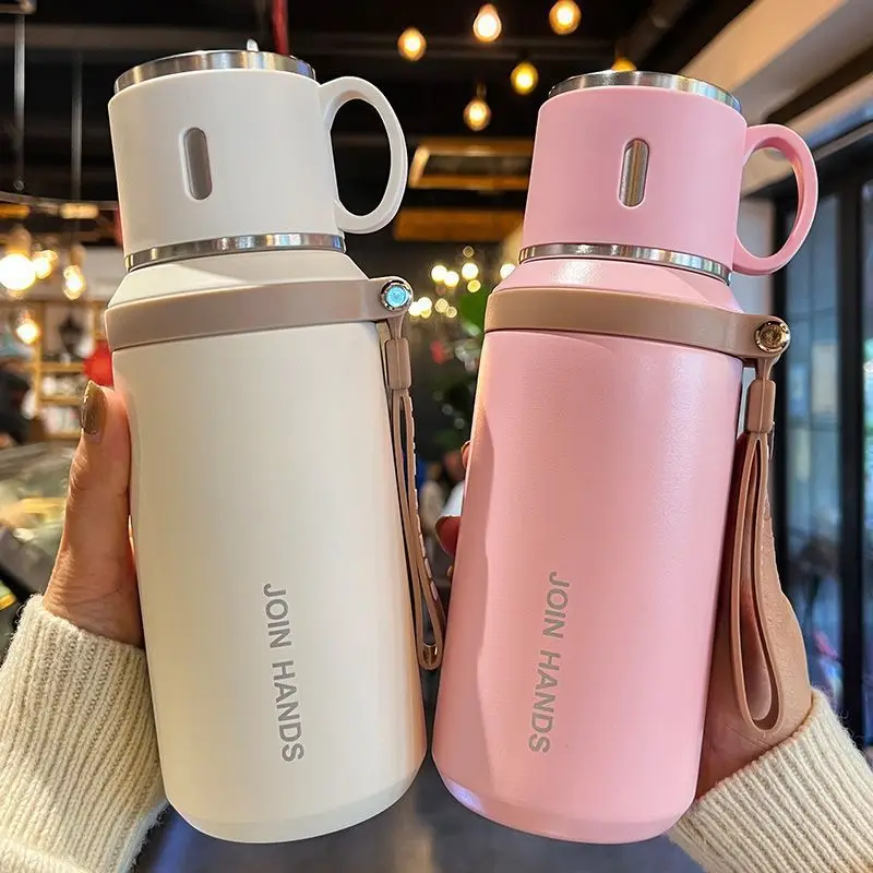 

316 Stainless Steel Sports Water Bottle - Leakproof & Insulated, Convertible Lid To Cup, for Gym, Hiking & Outdoor Activities