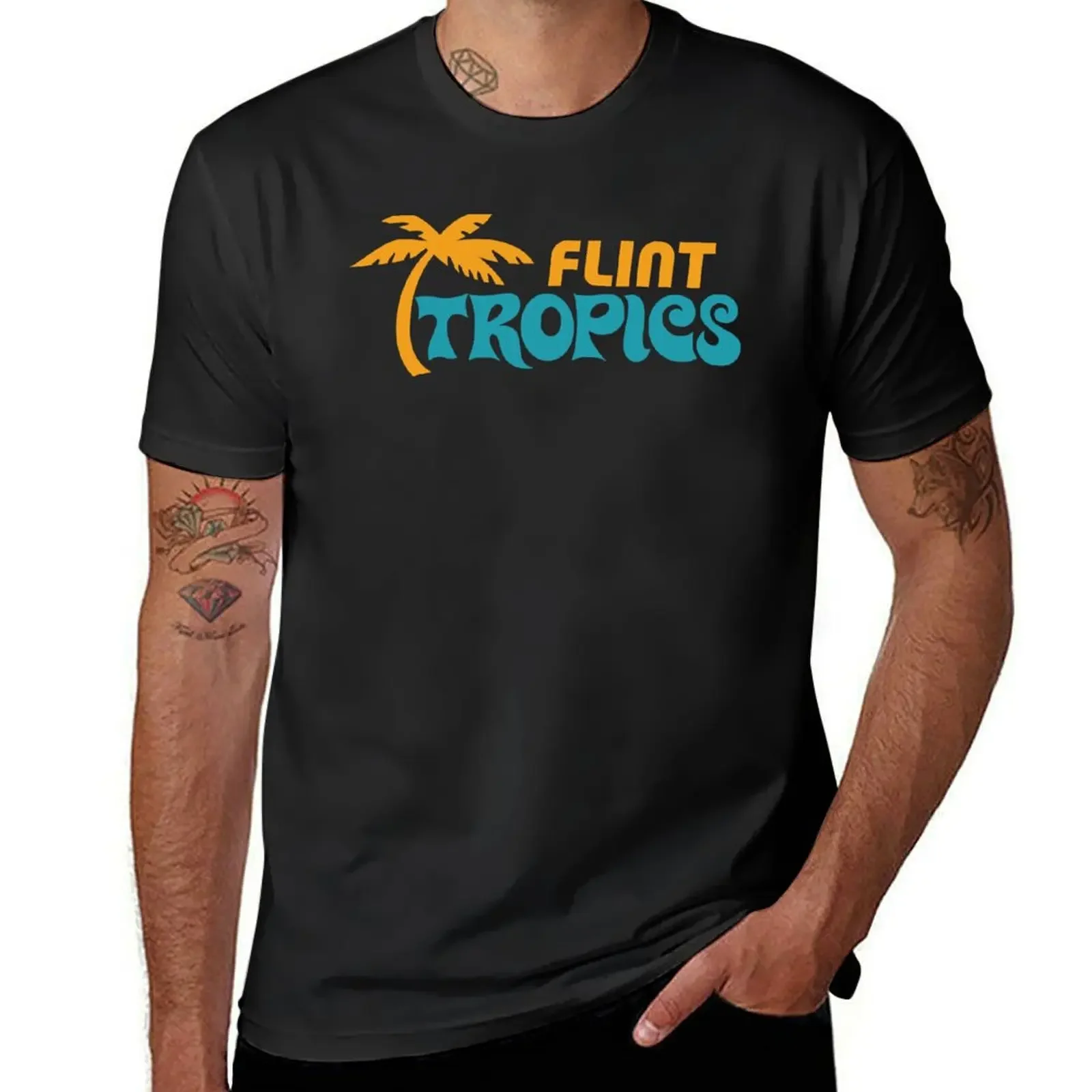 flint tropics T-Shirt man t shirt oversized mens workout shirts