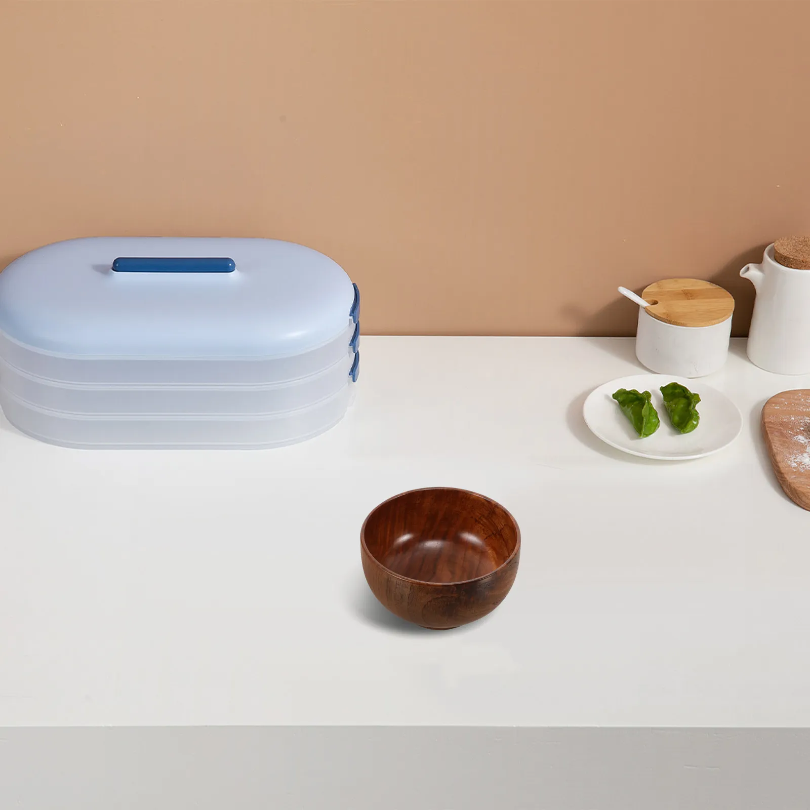 Handwork Bamboo Bowl Creative Eco Friendly Break Resistant Elegant Texture Safe for Adults Home Restaurant Store Use Simple