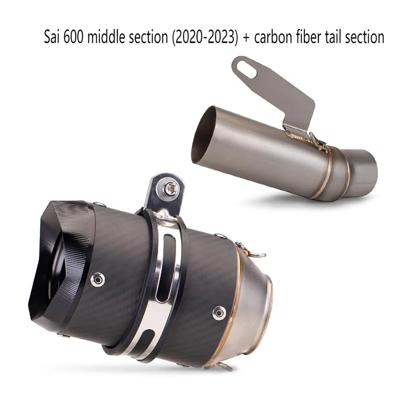 

Motorcycle Exhaust System Race 600 Custom Mid-Section and Tailpipe Stainless Steel Mid-Section Custom AR Titanium Tailpipe