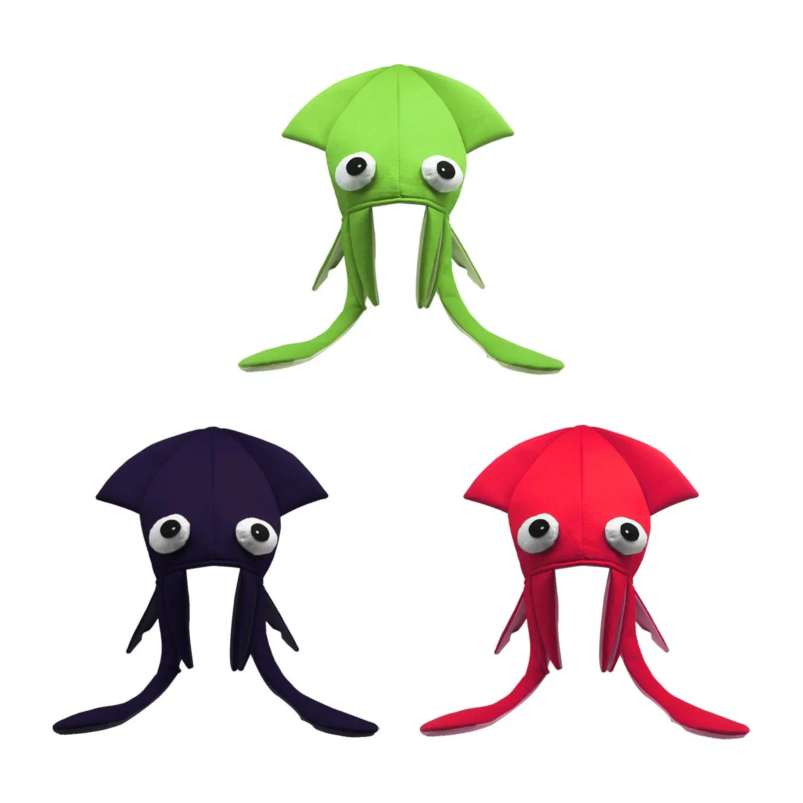 Squid Hat Headwear Crazy Hats for Halloween Party Role Play Holiday Decoration