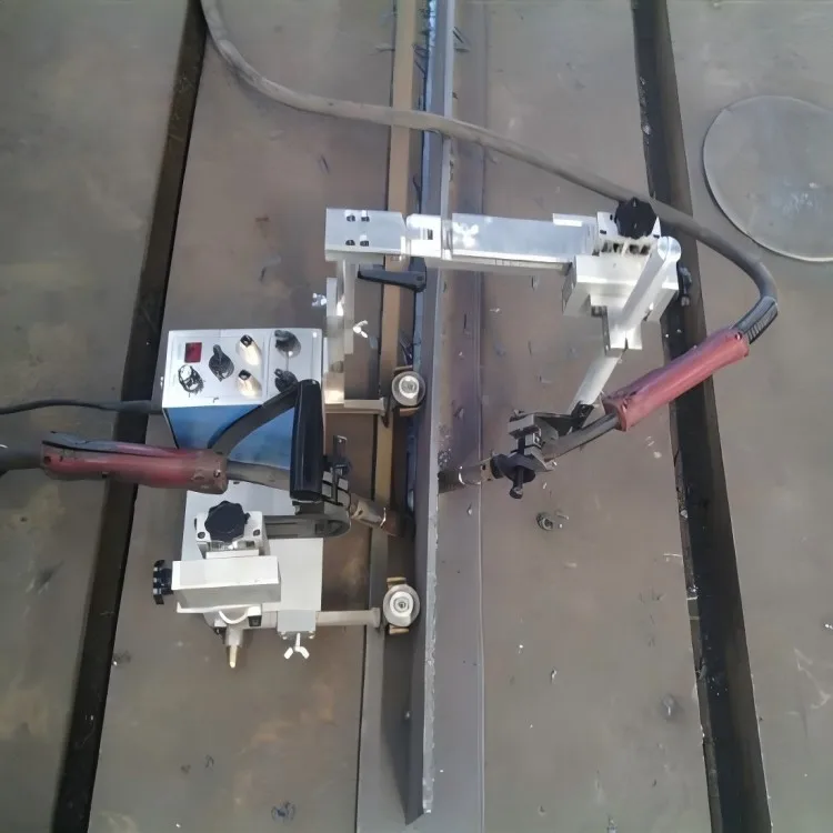 New Double-sided Automatic MIG Welding Robot Tractor High-Speed Straight Seam Welding Portable Double-guns Limit Stop KA-H4