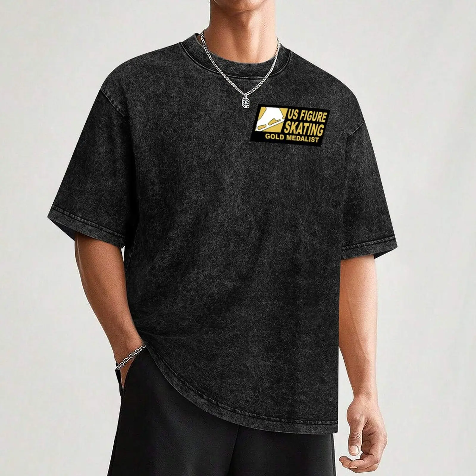 Gold Medalist US Figure Skating T-Shirt Graphic Print Short Sleeve T-Shirt