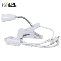 Adjustable LED Book Light with Goosenecks Clip EU Plug Flexible Night Reading Desk Lamp Table Read Night Light