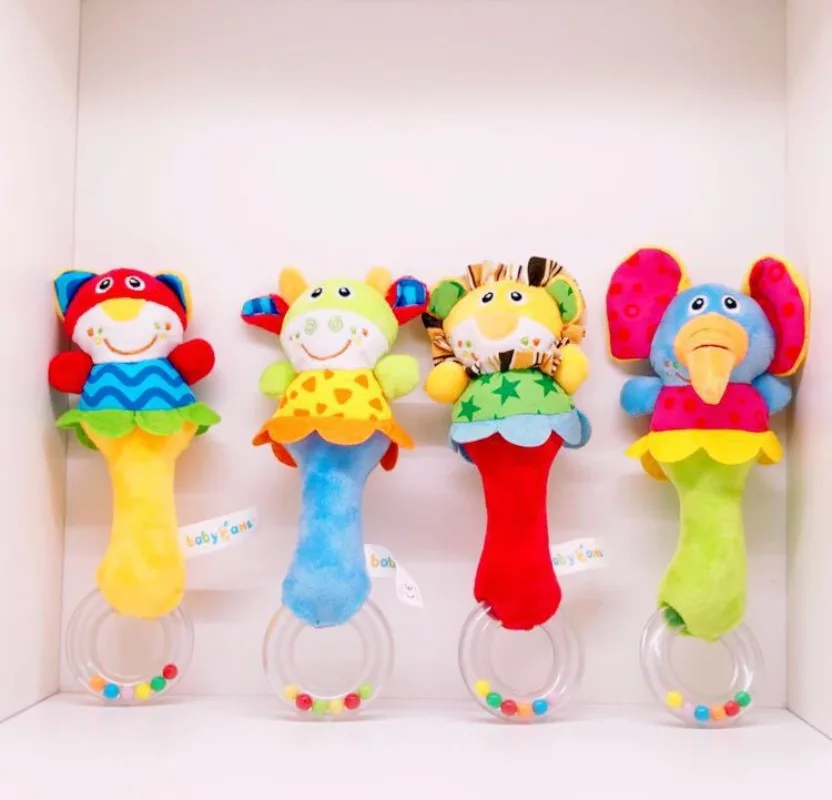 0-1 Year Old Gripping Hand Cranked Bell To Soothe Plush Toys Popular Baby Toys