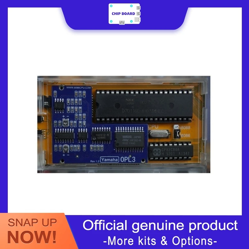 

Pocket 8086 Mini Retro DOS SBC с процессором 8086, прозрачным корпусом, системой DOS и Windows 3.0.