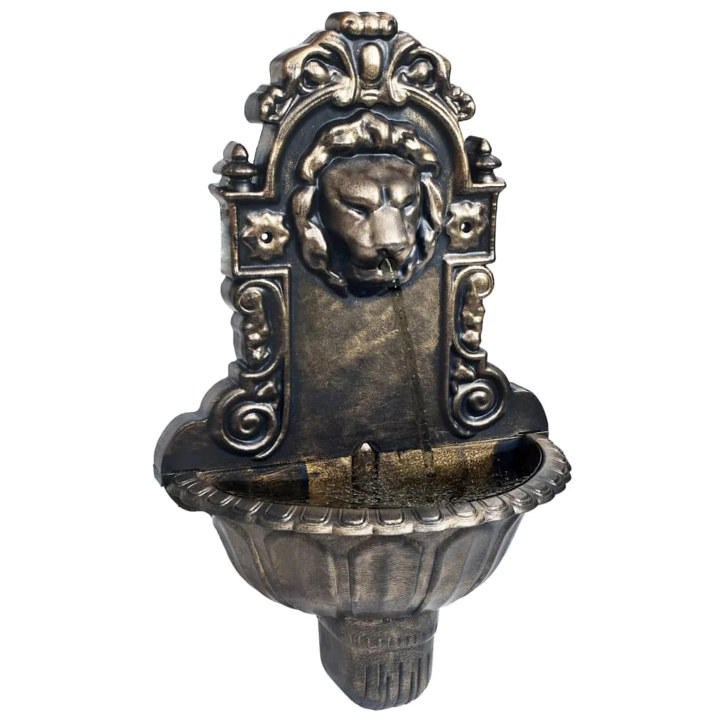 Fontaine murale en bronze à motif tête de lion pour jardin, balcon et pelouse, crée une oasis tranquille, fontaines d'extérieur