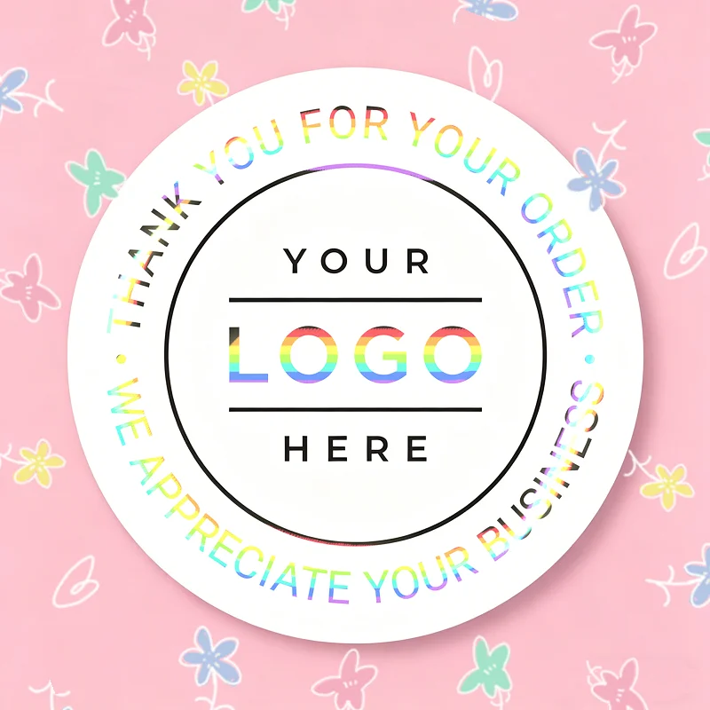 

500pcs Custom Round Stickers Waterproof Personalized Stickers Custom Logo Labels for Wedding Company Logo Gift Packaging