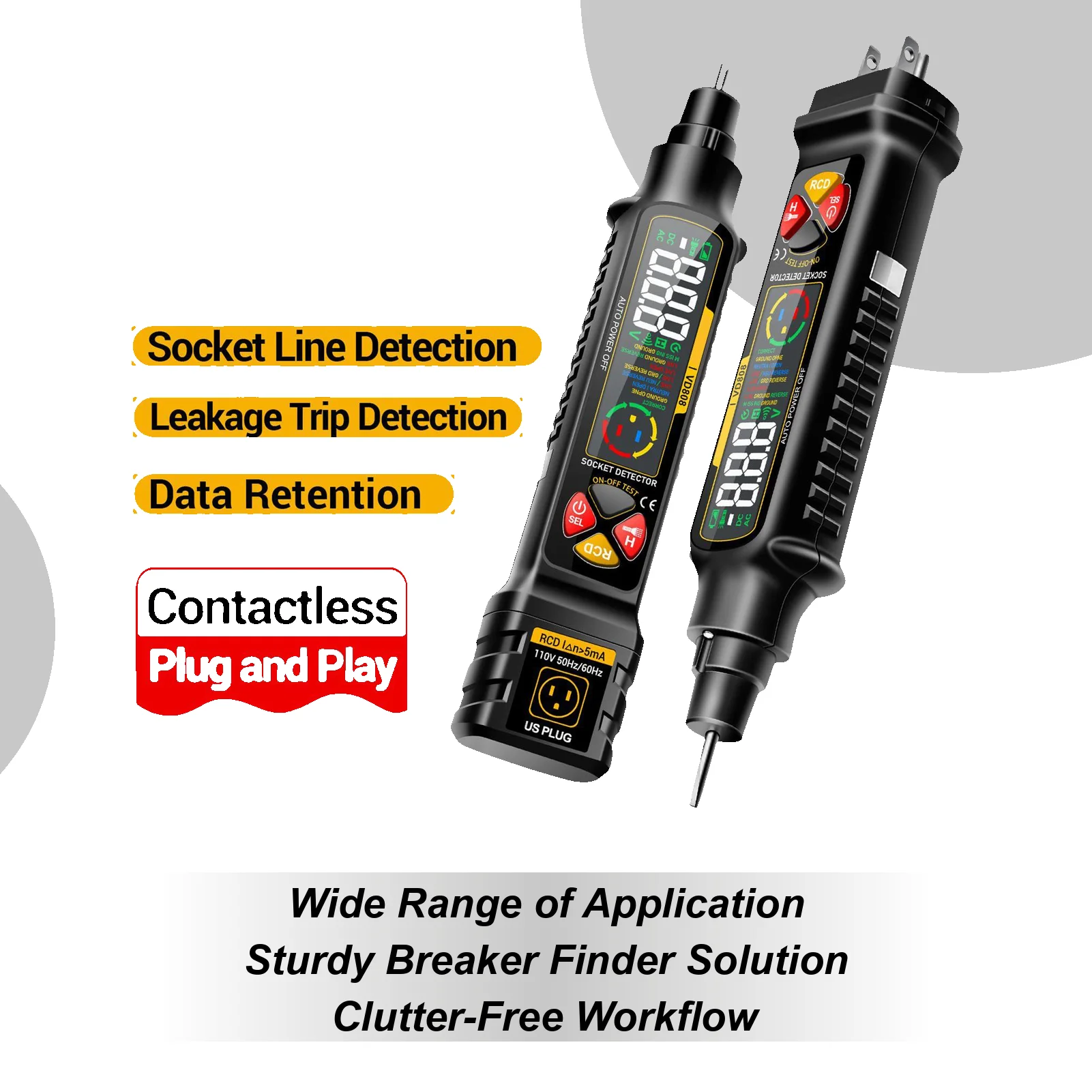 

Outlet Tester Smart Tracer Locator With LED Display & Light 2-300V Rv Circuit Analyzer For Home Electric Power Rv Camper Trailer