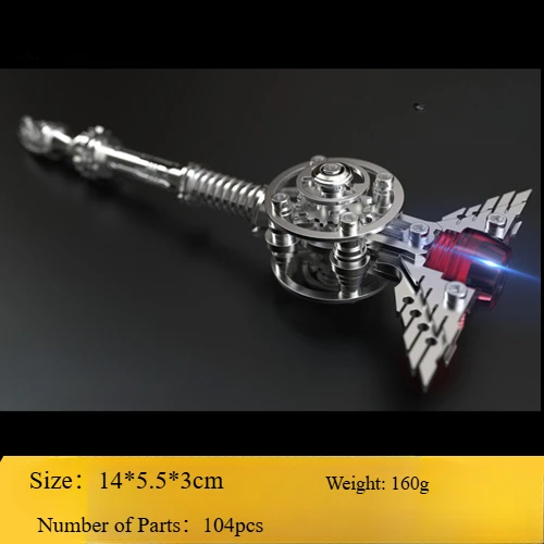 

Magnetic Magic Wand Metal Assembly Model Creative Handmade 3D Puzzle Magnetically Controlled Luminous Male Hobby Collection Toy