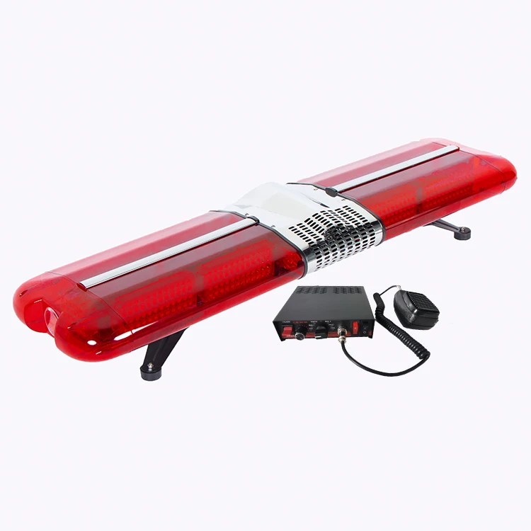

Rotating Red LED Lightbar Emergency Warning With Horn Siren For Cars And Vehicles