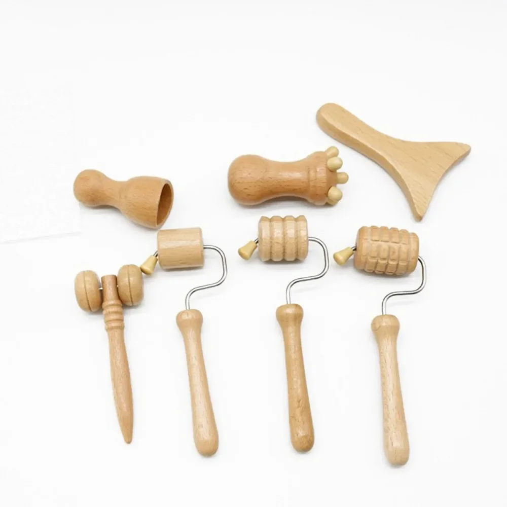 

Wood Massage Vacuum Cup Shaping Sculpting Sturdy Hand-held Scraping Exercise Stick Meridian Dredging Facial Arm Leg Massage Tool